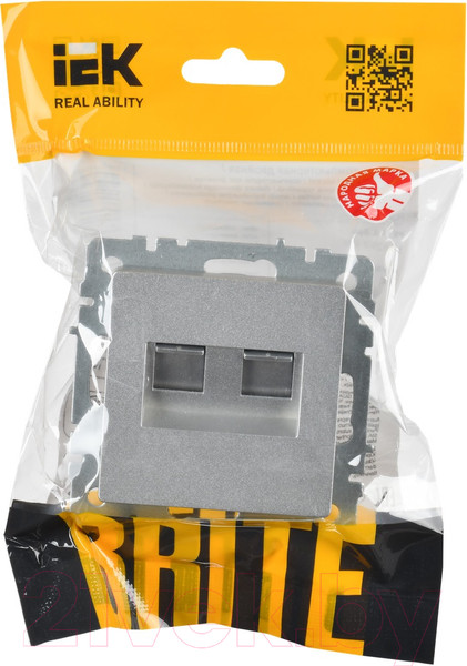 Изображение товара Розетка IEK Brite BR-K20-2-K47 (алюминий)