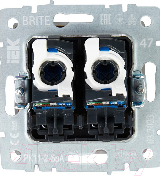 Изображение товара Розетка IEK Brite BR-K20-2-K47 (алюминий)