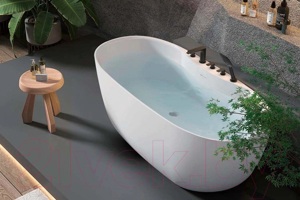 Изображение товара Ванна акриловая Aquatek Аполо 78x170 / AQ-1155778 (белый глянцевый, с ножками и сливом)