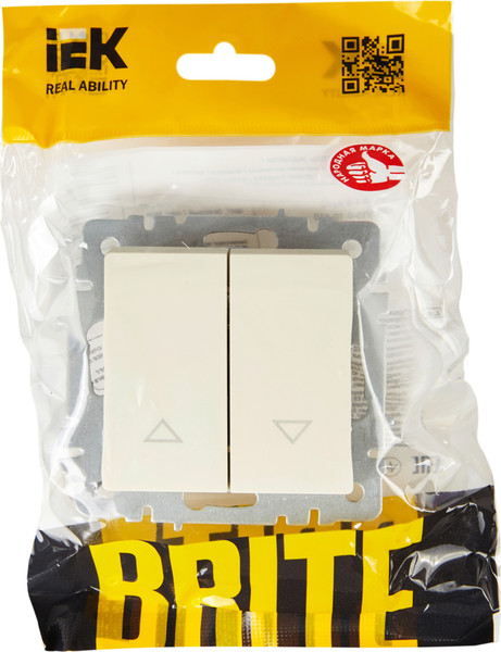 Изображение товара Выключатель IEK Brite BR-V15-0-10-K10 (бежевый)