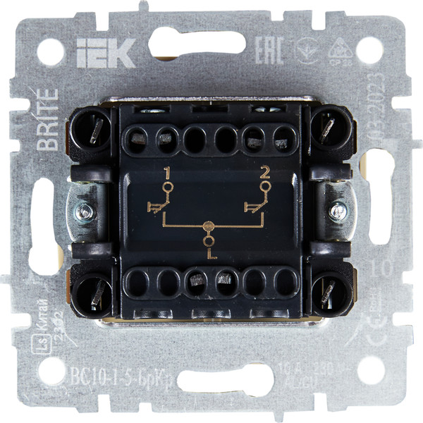 Изображение товара Выключатель IEK Brite BR-V15-0-10-K10 (бежевый)