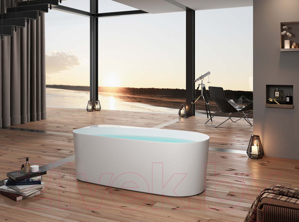 Изображение товара Ванна акриловая Aquatek Прима 80x170 / AQ-1115780 (белый глянцевый, с ножками и сливом)