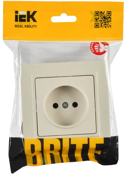 Изображение товара Розетка IEK Brite BR-R10-10-K10-F (бежевый)