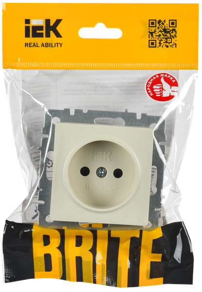 Изображение товара Розетка IEK Brite BR-R13-10-K10 (бежевый)