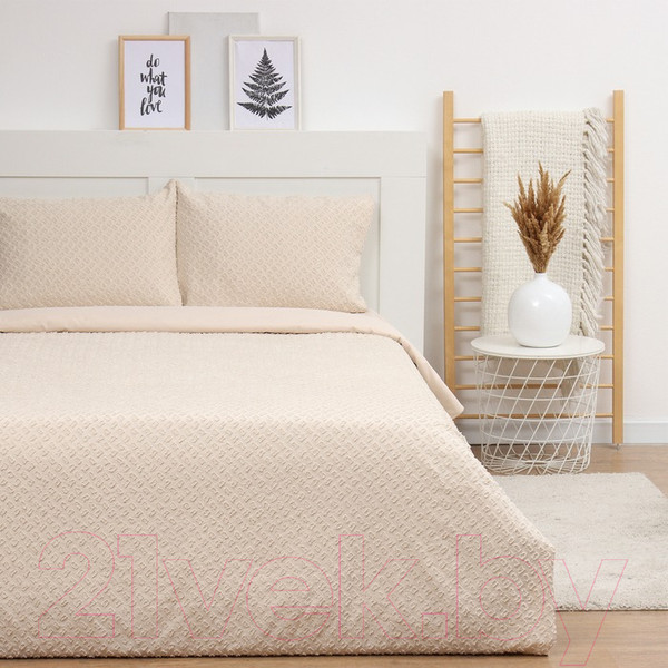 Изображение товара Комплект постельного белья Love Life Tufting. Квадрат Дуэт / 10323088 (бежевый)