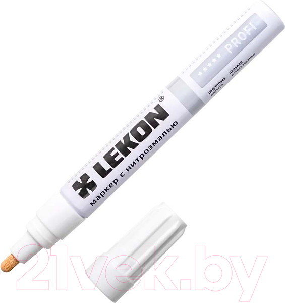 Изображение товара Маркер-краска LEKON Profi 4мм / 18904 (белый)