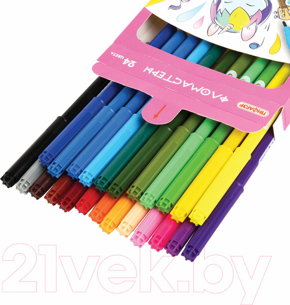 Изображение товара Фломастеры Пифагор Единорог / 152450 (24цв)