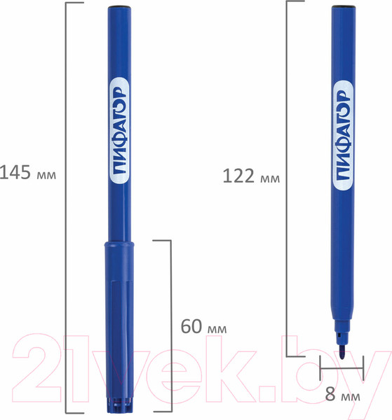 Изображение товара Фломастеры Пифагор Единорог / 152450 (24цв)