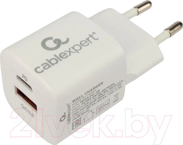 Изображение товара Адаптер питания сетевой Cablexpert MP3A-PC-46 (белый)
