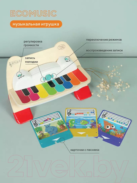 Изображение товара Музыкальная игрушка Rant Ecomusic / М-007 (натуральный)