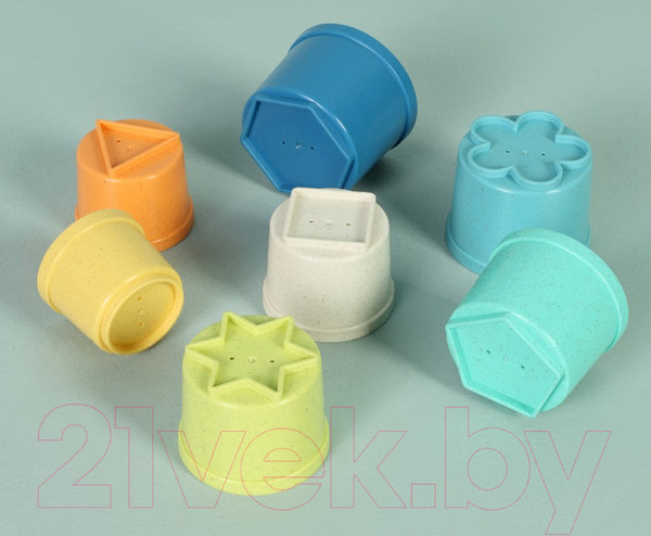 Изображение товара Развивающий игровой набор Rant Пирамидка Stacking Cup / О-001 (пудровый)