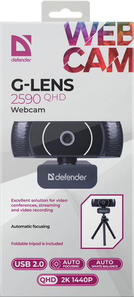 Изображение товара Веб-камера Defender G-lens 2590 / 63113 (черный)