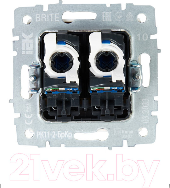 Изображение товара Розетка IEK Brite BR-K20-2-K10 (бежевый)