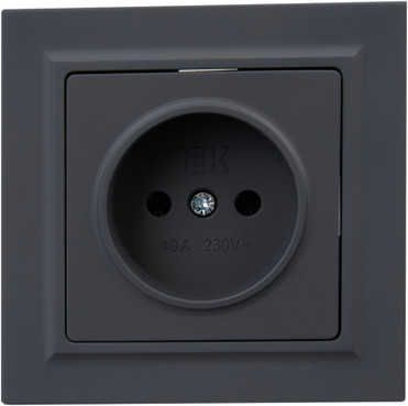 Изображение товара Розетка IEK Brite BR-R10-10-K53-F (графит)