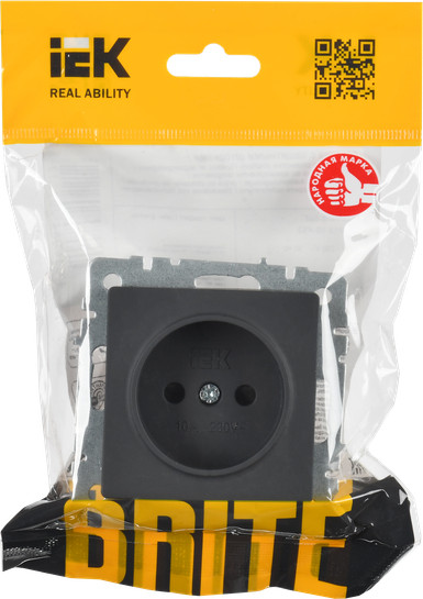 Изображение товара Розетка IEK Brite BR-R13-10-K53 (графит)