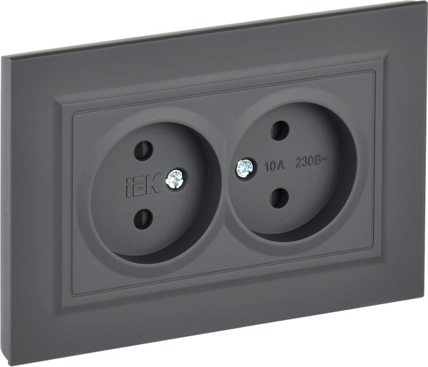 Изображение товара Розетка IEK Brite BR-R23-10-K53-F (графит)