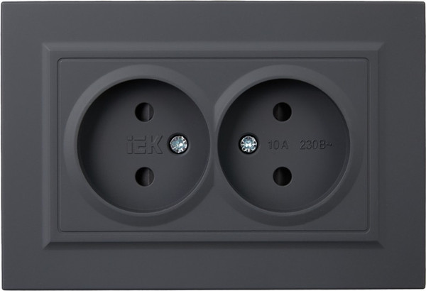 Изображение товара Розетка IEK Brite BR-R23-10-K53-F (графит)