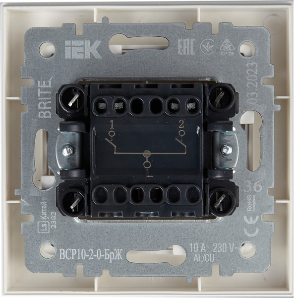 Изображение товара Выключатель IEK Brite BR-V20-0-10-K36-F (жемчуг)