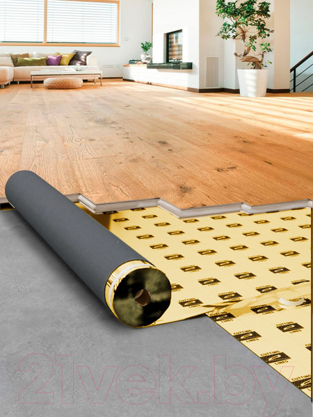 Изображение товара Подложка A-step Optima Gold 3мм EVA With Golden Foil (1x10м)