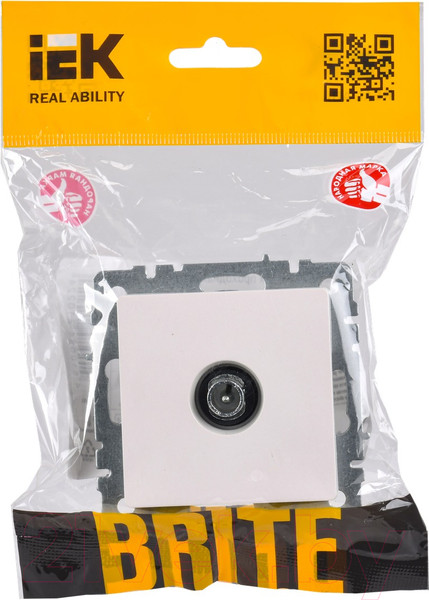 Изображение товара Розетка IEK Brite BR-A10-P-K36 (жемчуг)