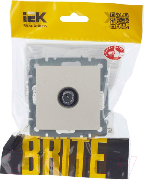 Изображение товара Розетка IEK Brite BR-A10-P-K36 (жемчуг)