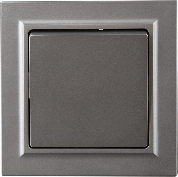 Изображение товара Выключатель IEK Brite BR-V10-0-10-K46-F (сталь)
