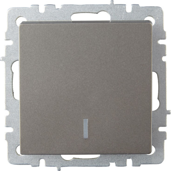 Изображение товара Выключатель IEK Brite BR-V12-1-10-K46 (сталь)