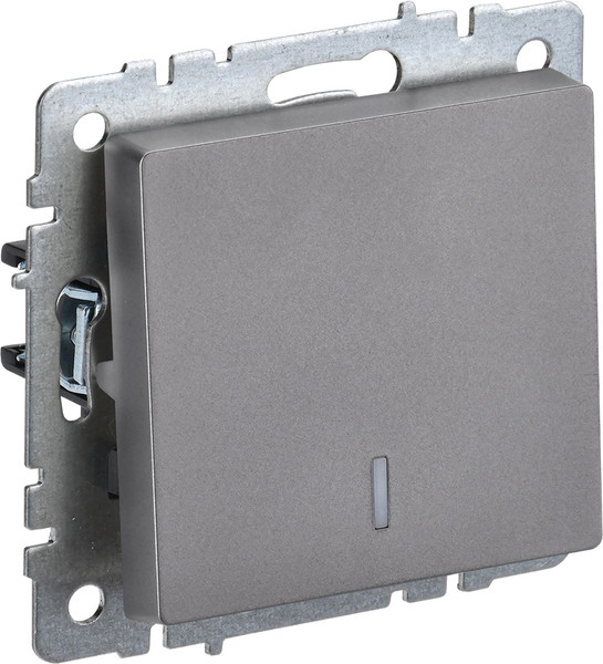 Изображение товара Выключатель IEK Brite BR-V12-1-10-K46 (сталь)