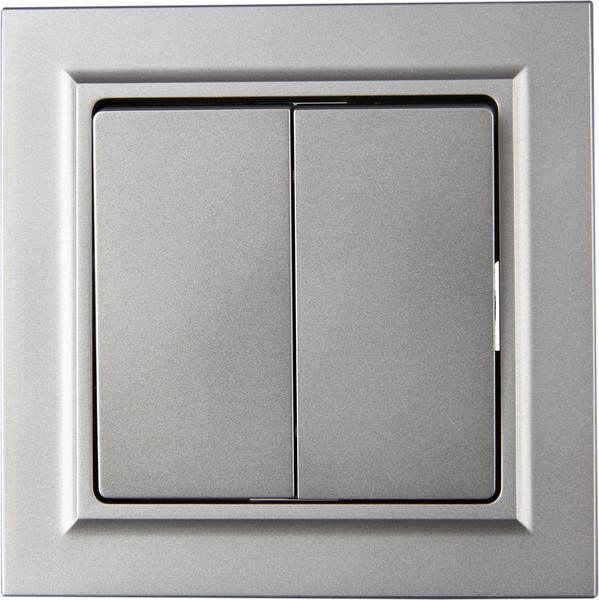 Изображение товара Выключатель IEK Brite BR-V20-0-10-K46-F (сталь)