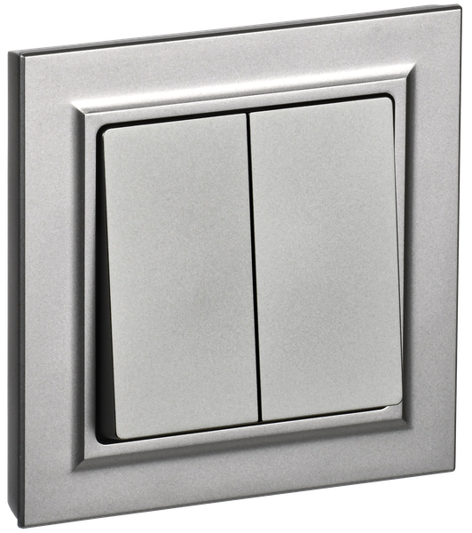 Изображение товара Выключатель IEK Brite BR-V20-0-10-K46-F (сталь)