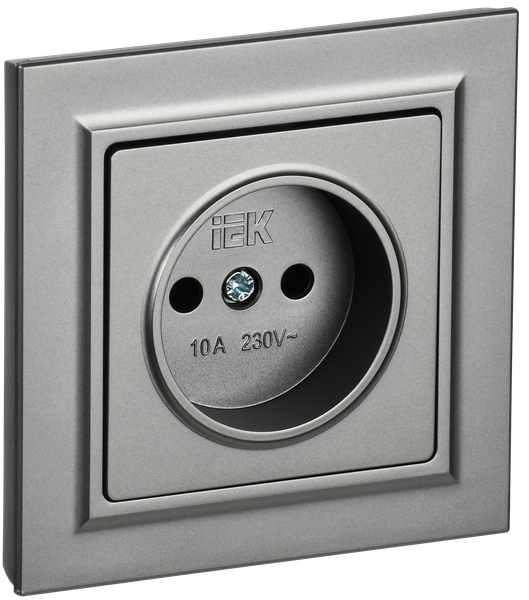 Изображение товара Розетка IEK Brite BR-R10-10-K46-F (сталь)