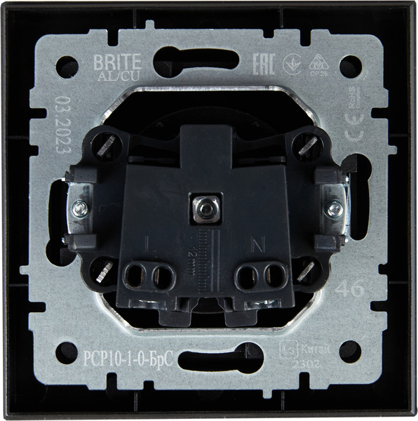Изображение товара Розетка IEK Brite BR-R10-10-K46-F (сталь)