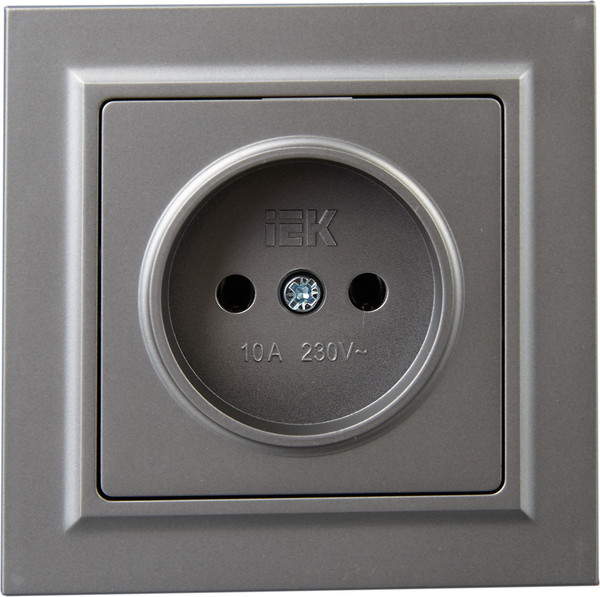 Изображение товара Розетка IEK Brite BR-R10-10-K46-F (сталь)