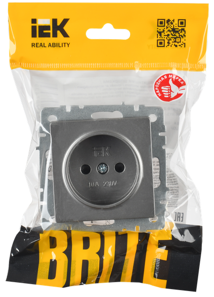 Изображение товара Розетка IEK Brite BR-R13-10-K46 (сталь)