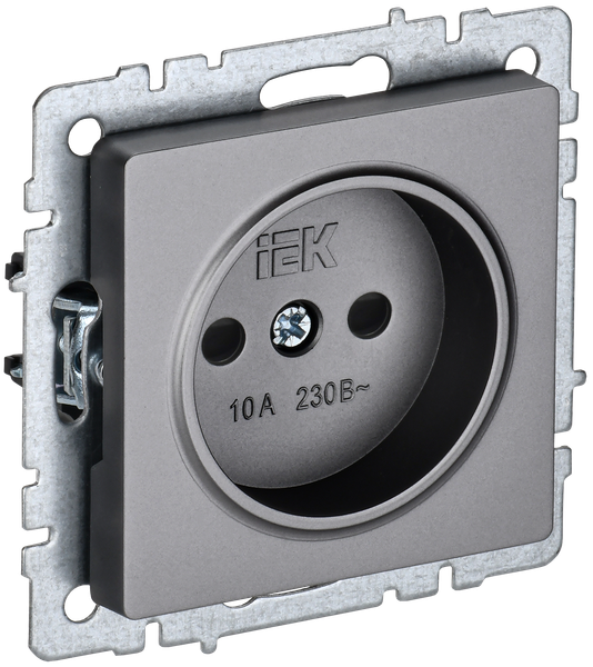 Изображение товара Розетка IEK Brite BR-R13-10-K46 (сталь)