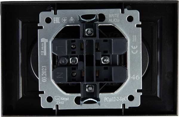 Изображение товара Розетка IEK Brite BR-R23-10-K46-F (сталь)