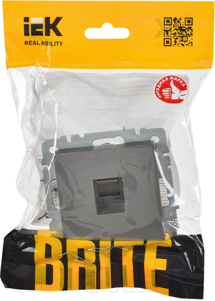 Изображение товара Розетка IEK Brite BR-K10-2-K46 (сталь)