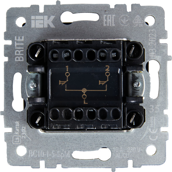 Изображение товара Выключатель IEK Brite BR-V15-0-10-K35 (маренго)