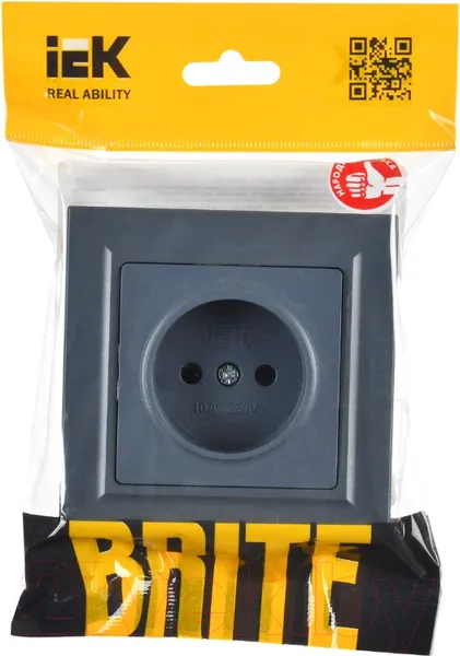 Изображение товара Розетка IEK Brite BR-R10-10-K35-F (маренго)