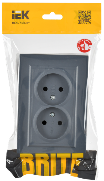 Изображение товара Розетка IEK Brite BR-R20-10-K35-F (маренго)