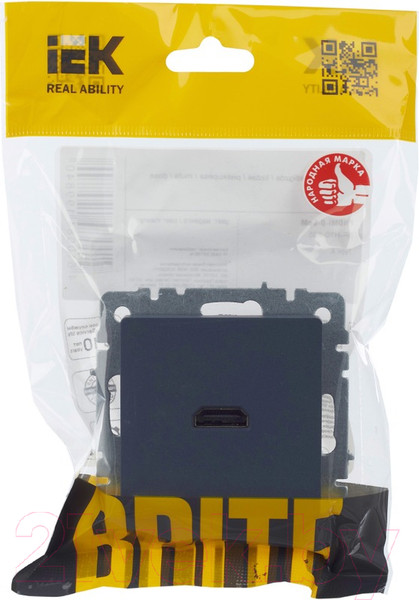 Изображение товара Розетка IEK Brite BR-H10-K35 (маренго)