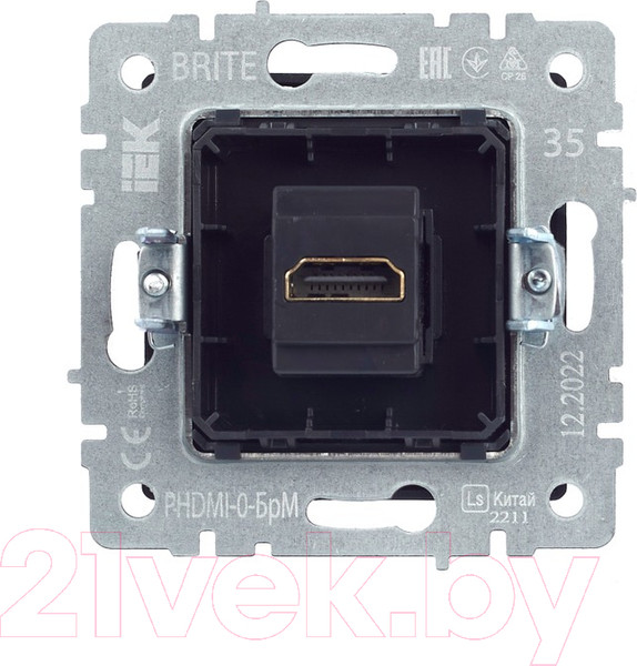 Изображение товара Розетка IEK Brite BR-H10-K35 (маренго)