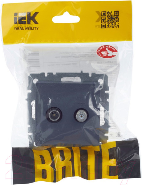 Изображение товара Розетка IEK Brite BR-AF20-O-K35 (маренго)