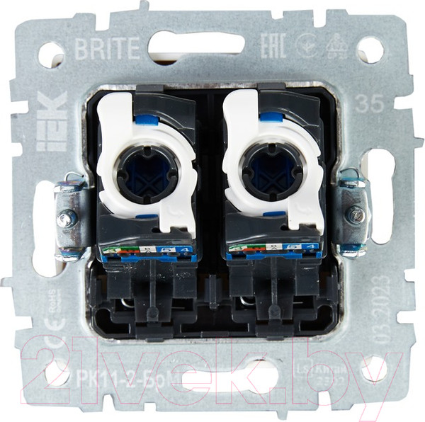 Изображение товара Розетка IEK Brite BR-K20-2-K35 (маренго)