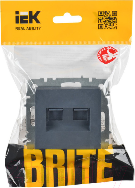 Изображение товара Розетка IEK Brite BR-K20-2-K35 (маренго)