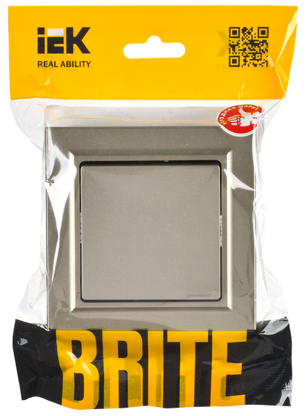 Изображение товара Выключатель IEK Brite BR-V10-0-10-K37-F (шампань)
