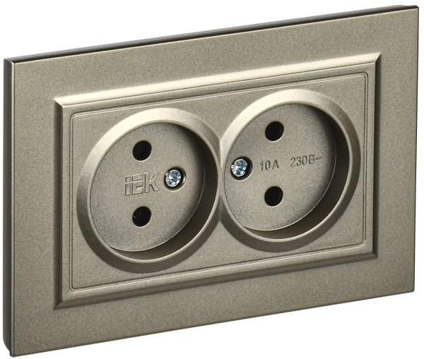 Изображение товара Розетка IEK Brite BR-R20-10-K37-F (шампань)