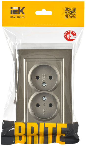 Изображение товара Розетка IEK Brite BR-R20-10-K37-F (шампань)