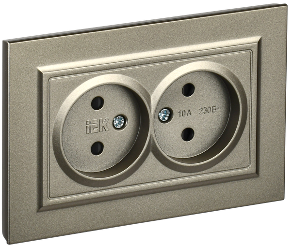 Изображение товара Розетка IEK Brite BR-R23-10-K37-F (шампань)