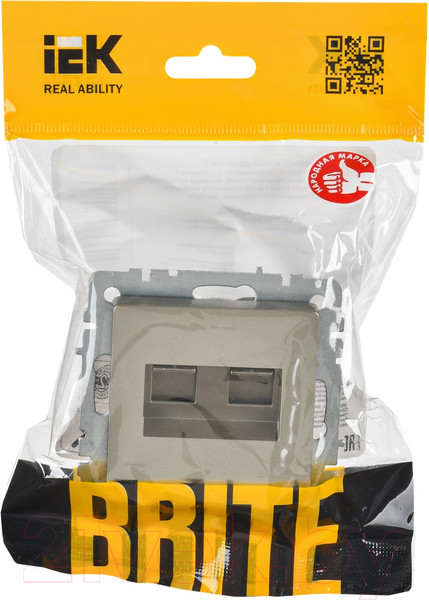 Изображение товара Розетка IEK Brite BR-K20-2-K37 (шампань)